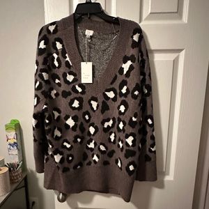 NWT!! Leopard print sweater